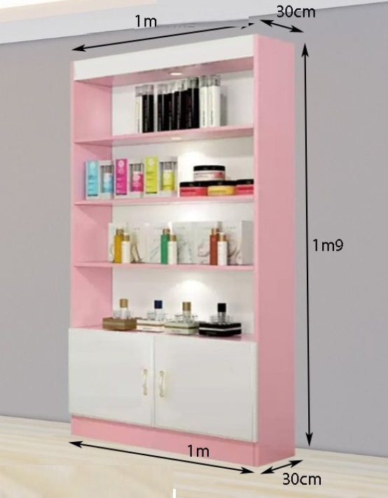 Tủ kệ gỗ nhiều ngăn trưng bày mỹ phẩm KTB17