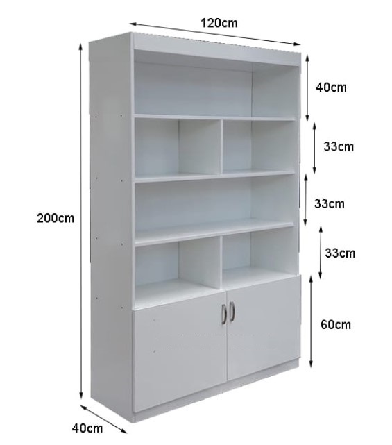 Tủ kệ gỗ 4 tầng 6 ngăn trưng bày sản phẩm KTB14