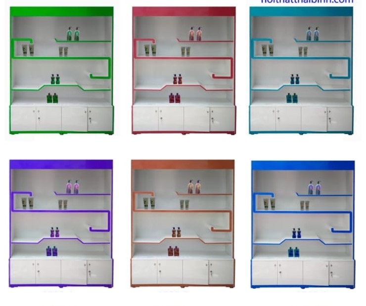 Tủ kệ gỗ trang trí trưng bày mỹ phẩm KTB11