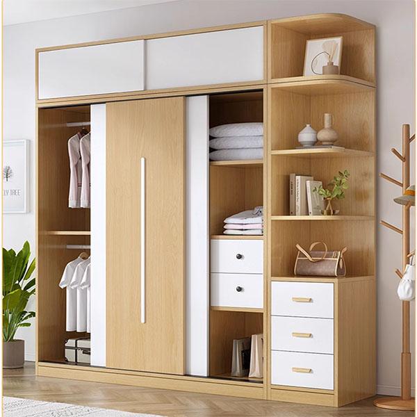 Tủ quần áo gỗ MDF kiểu dáng hiện đại và thanh lịch T67