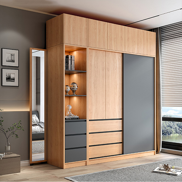 Tủ quần áo gỗ sồi tự nhiên