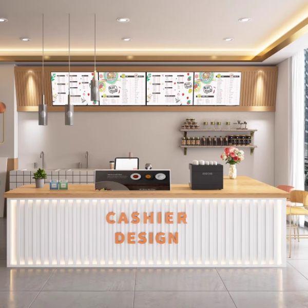 Quầy bar quán trà sữa gỗ MDF