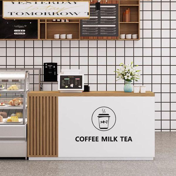 Quầy bar tính tiền quán trà sữa QTT6